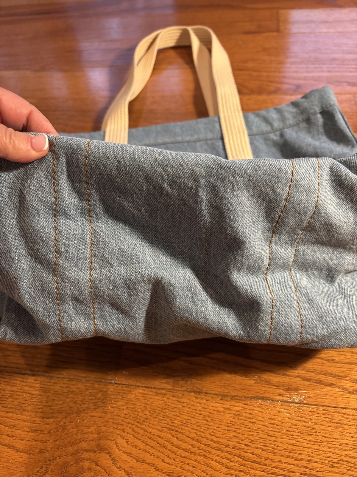20p New Polo Ralph Lauren Ralph’s Bear in denim jacket Canvas zip Tote denim Bag