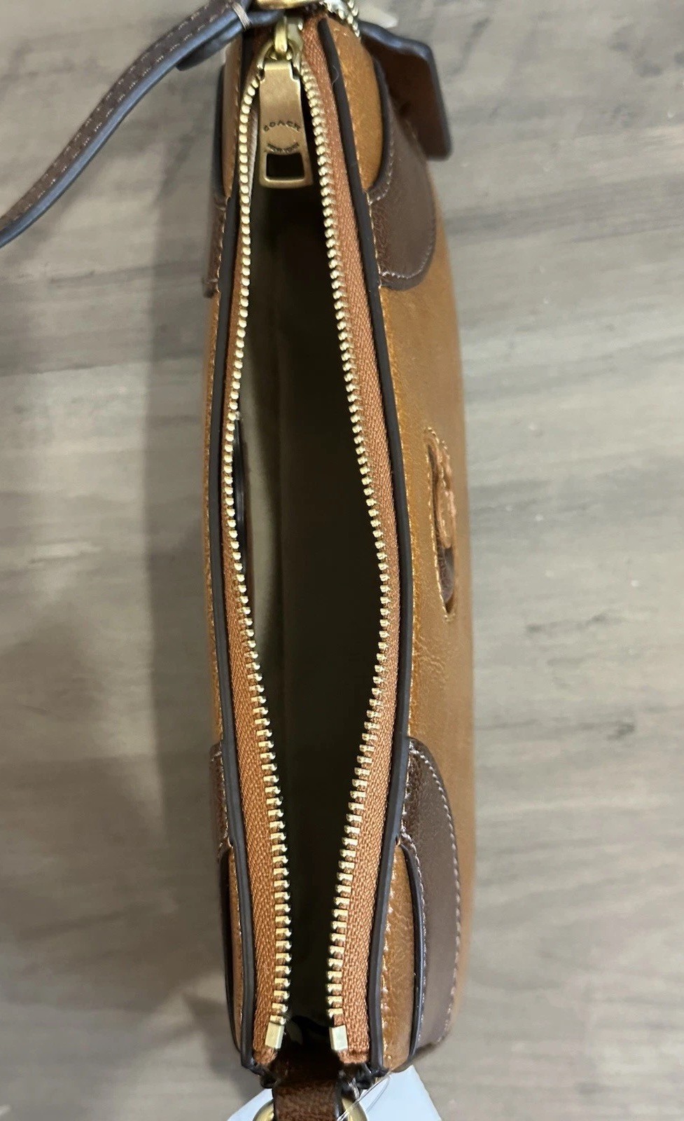 Coach Coachtopia Bowling Small Shoulder Bag Upcrafted Leather/Tan/Saddle CFB01