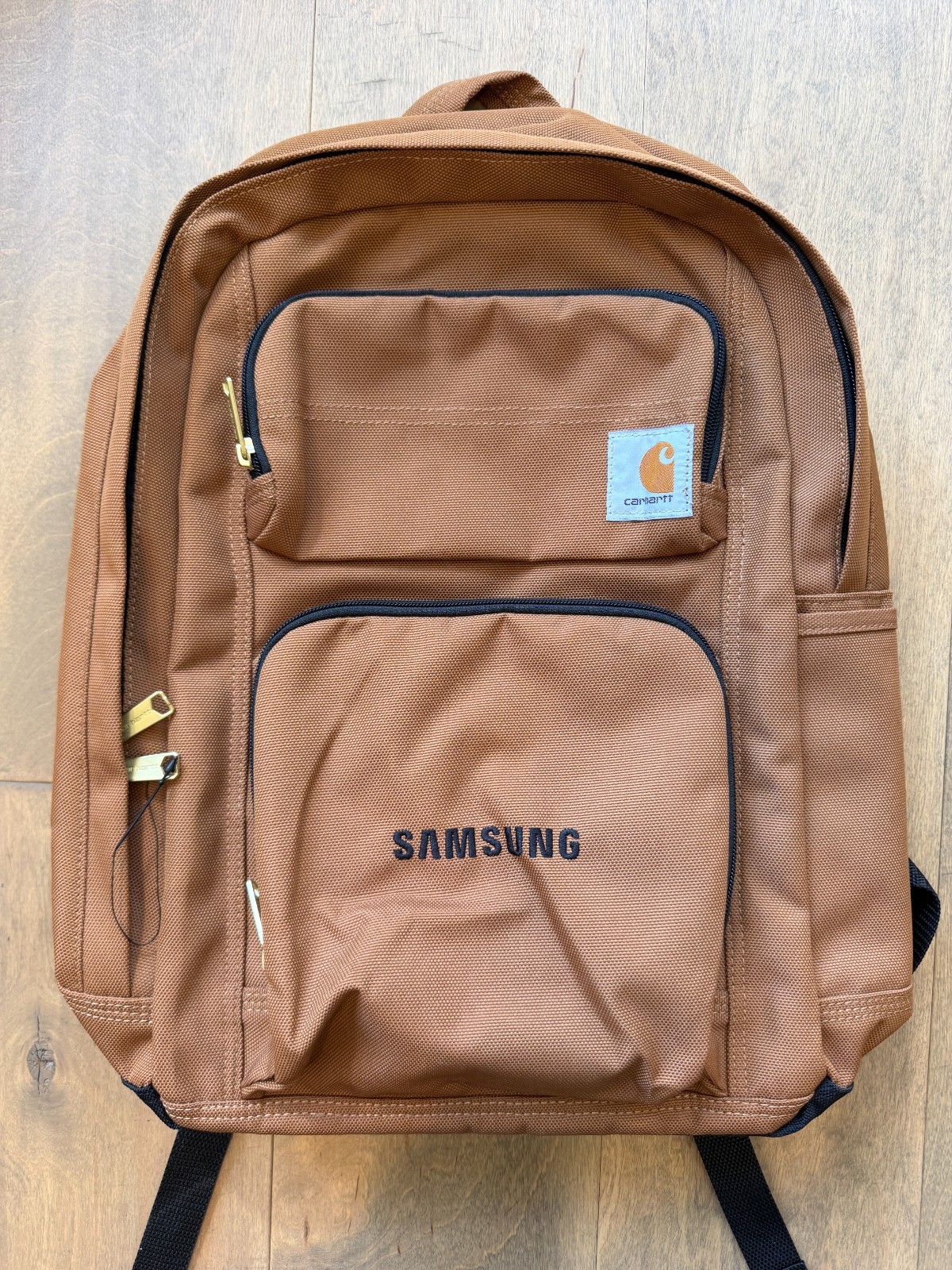 Carhartt Backpack Laptop Canvas Brown with Samsung Logo Work School Travel NWOT