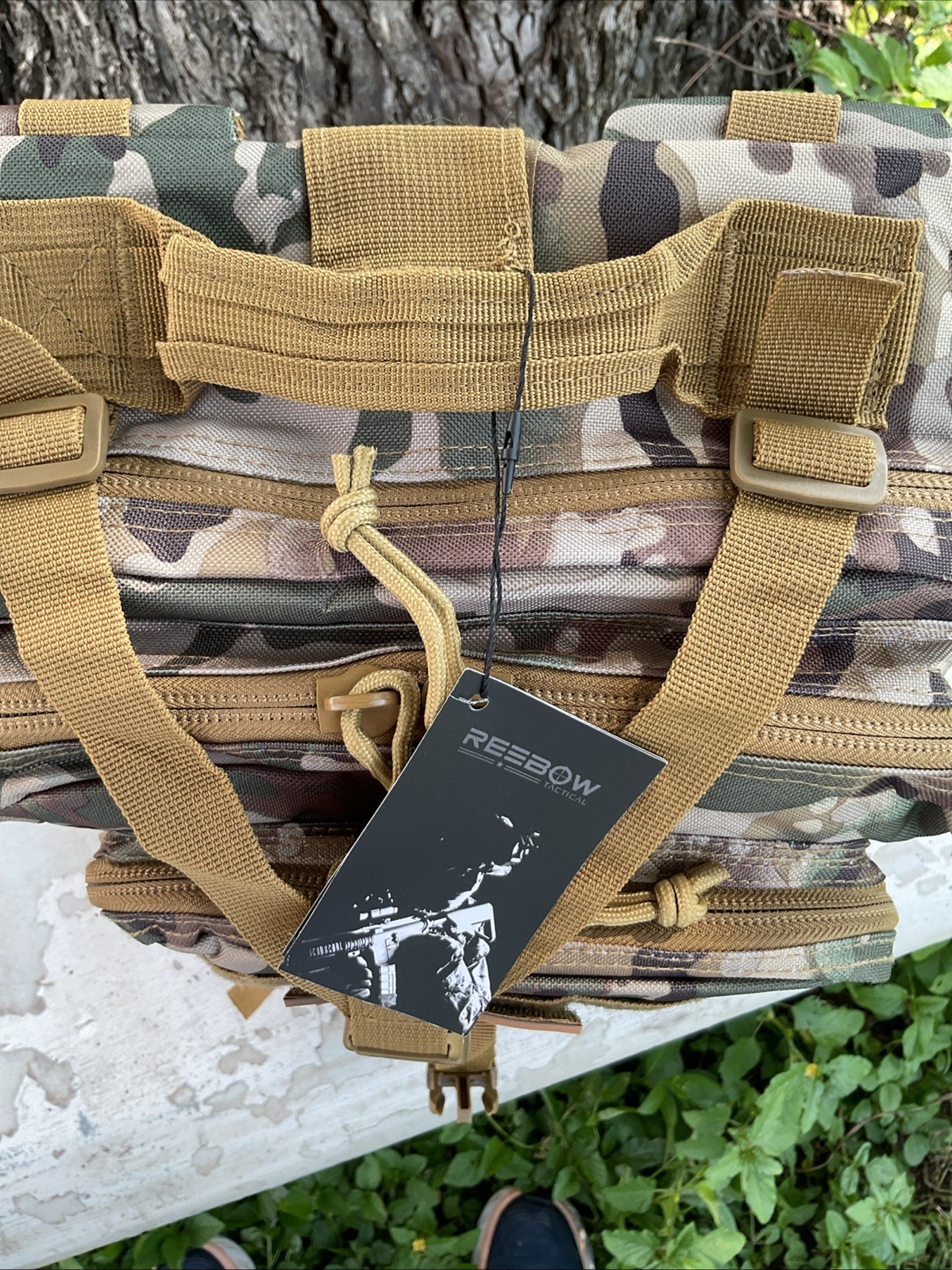 REBOW GEAR 38 L Tactical Backpack Green Camouflage Large