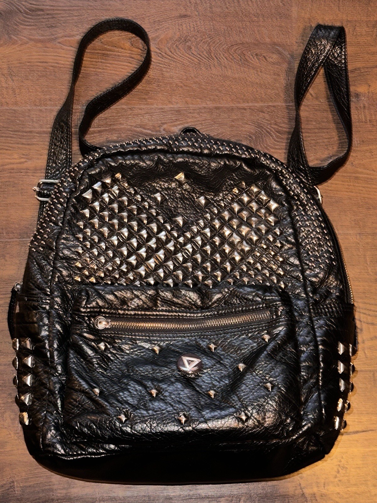 Backpack Rivet Studded School Bookbag Daypack Anti Theft Rucksack Bag