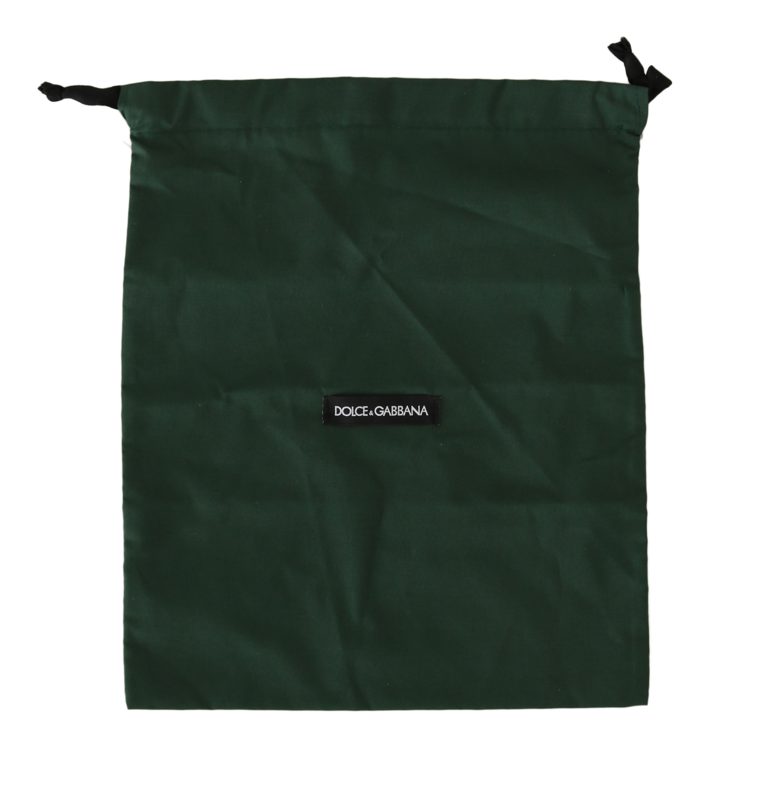DOLCE & GABBANA Dustbag Cover Bag Cotton Green Drawstring Shoebag 33cm x 26cm