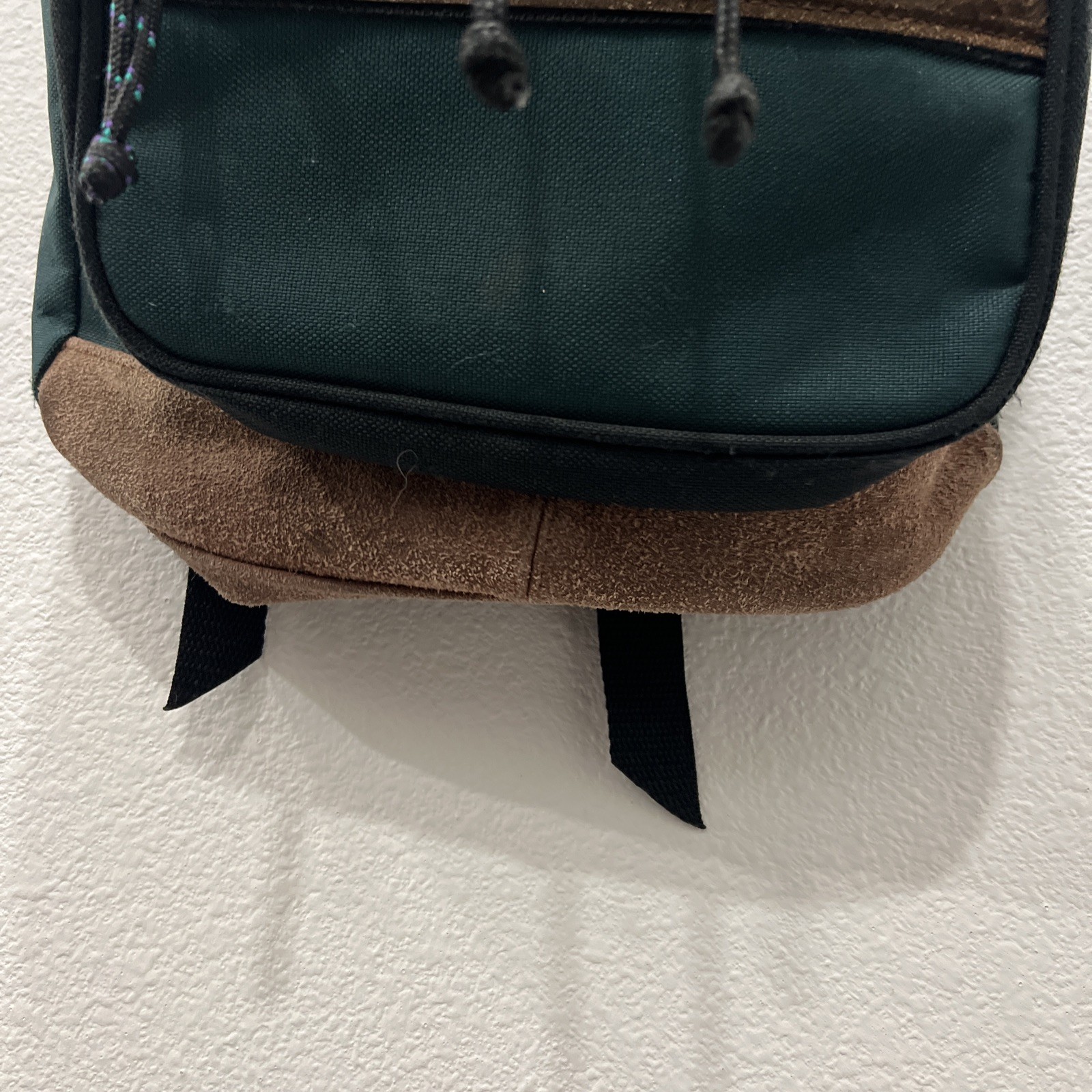 Northwest Territory Y2K Backpack Dark Green Leather Bottom Embroidered Gorpcore