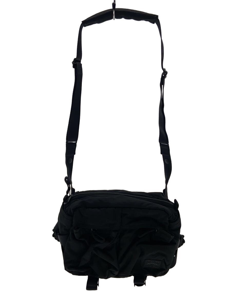 Authentic Porter Senses Nylon Shoulder Bag Black 10cm Depth 17cm Height 23cm Wid