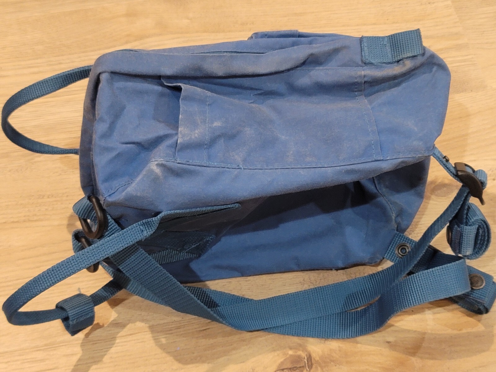 Fjallraven Kanken Mini Classic Backpack Blue Bag Double Handles READ!!