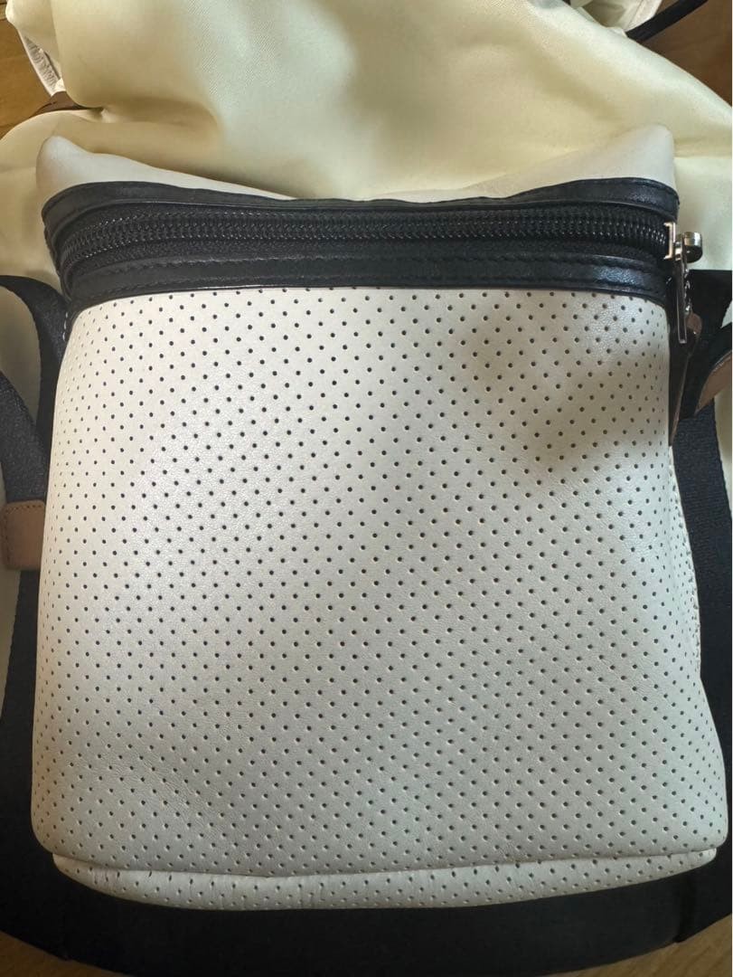 COACH Trek Pack Backpack F72018 Nylon Leather White 40cm