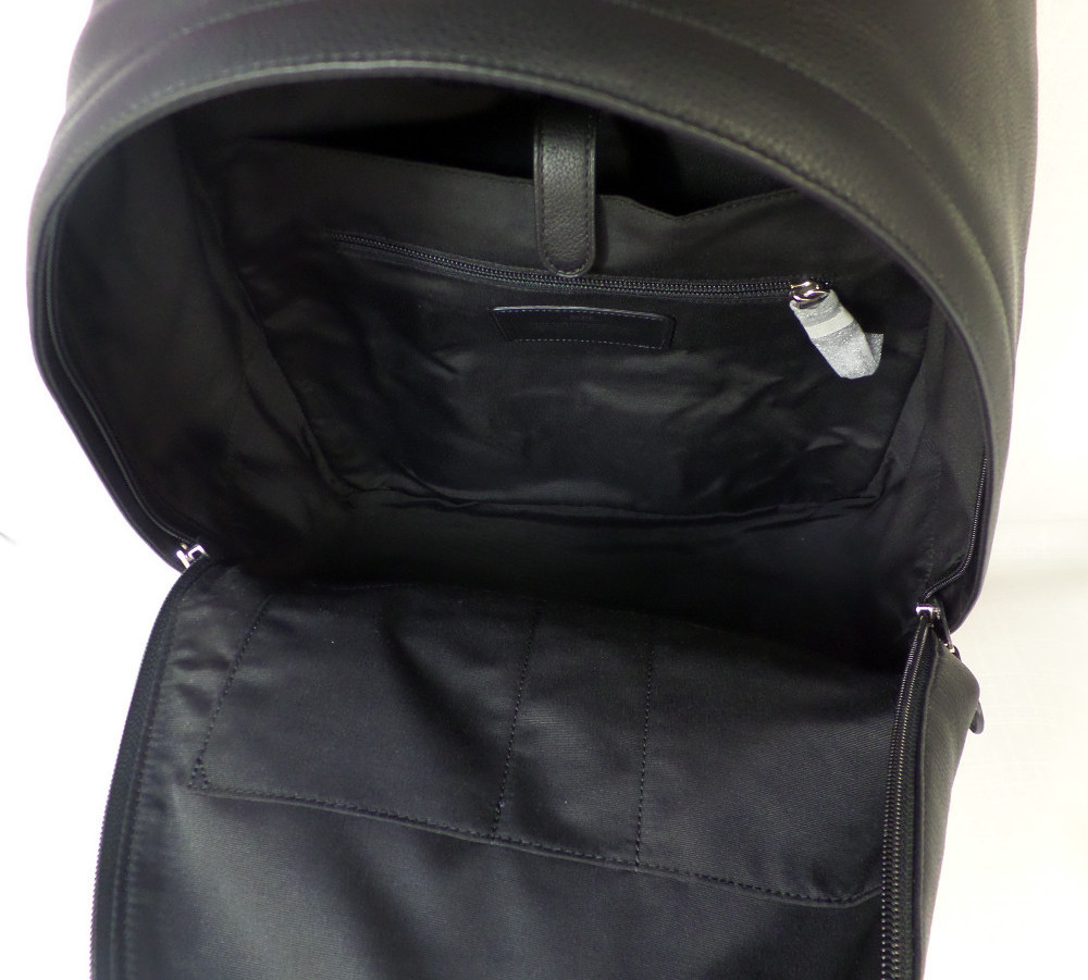 Coach Charles Black Pebbled Leather Laptop Backpack Work Travel NWT $550 F24650