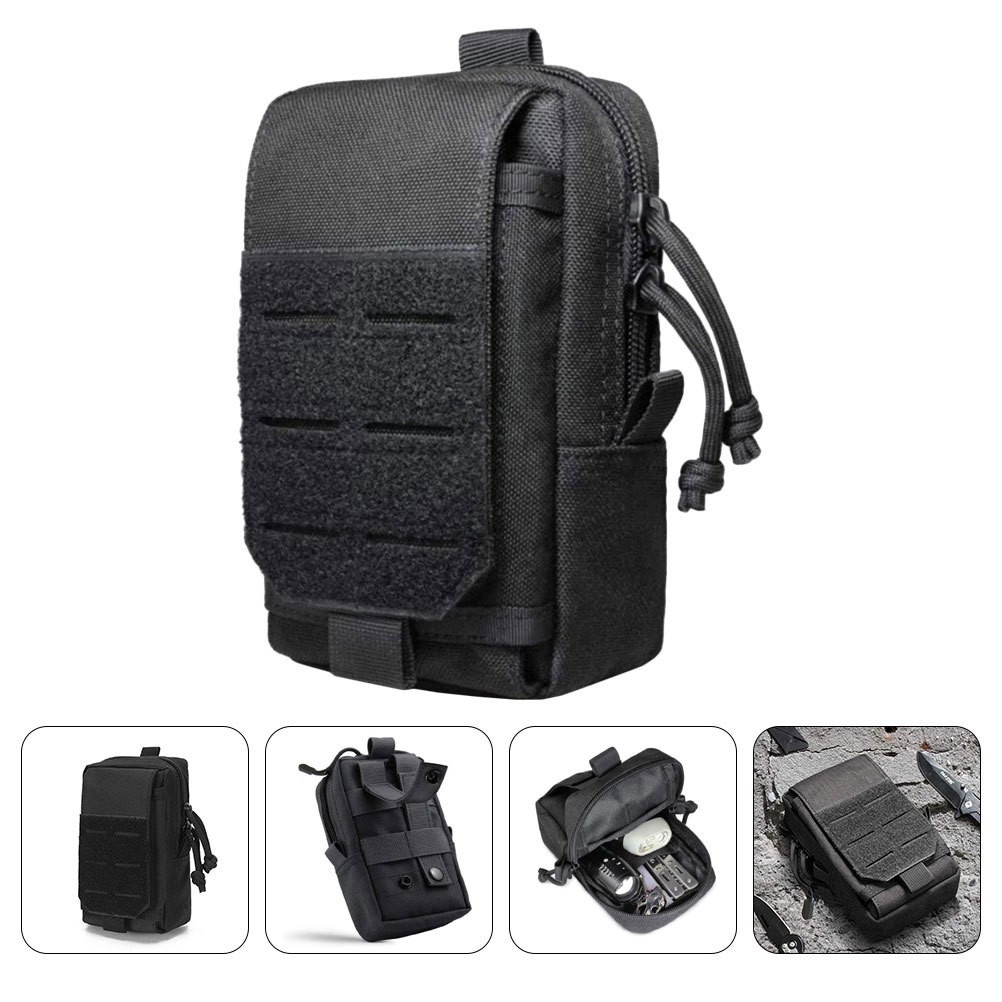 1 Pack Reusable Oxford Cloth Outdoor Belt Pack Small Cell Phone Bag Unisex