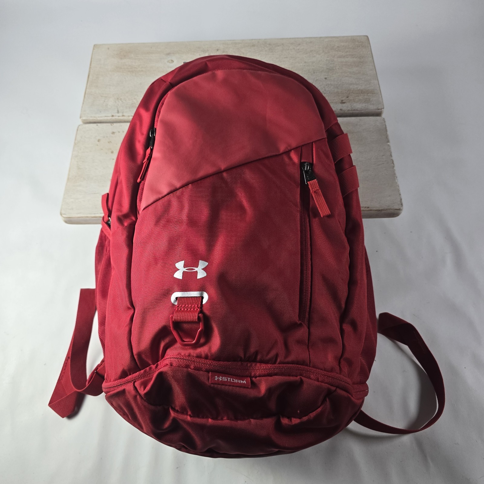 Under Armour Storm Hustle 4.0 Backpack BTS Travel Unisex Mens Red 26 L GUC