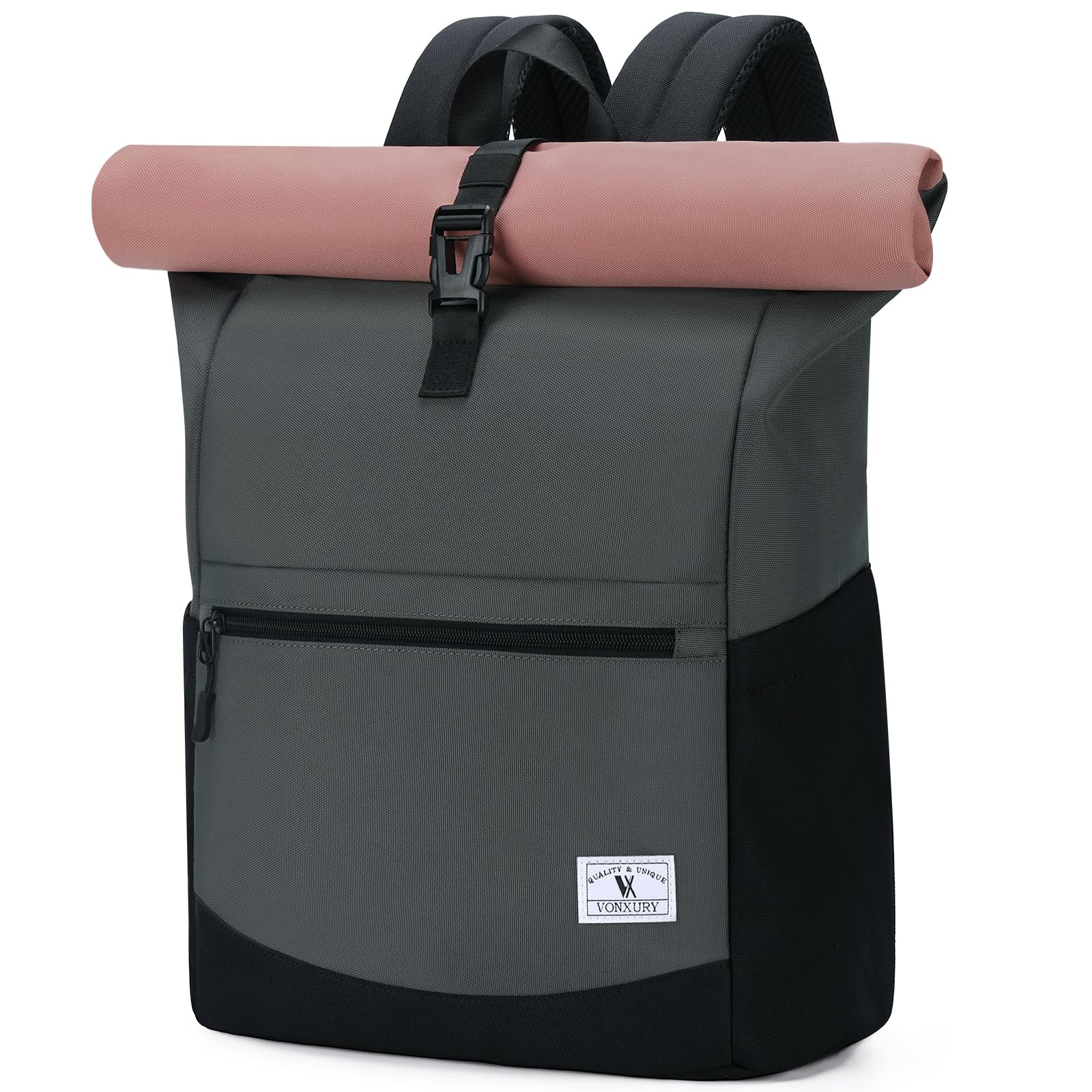 Roll Top Backpack for Women,15.6 inch Laptop Backpack for Men,Top Open Casual…