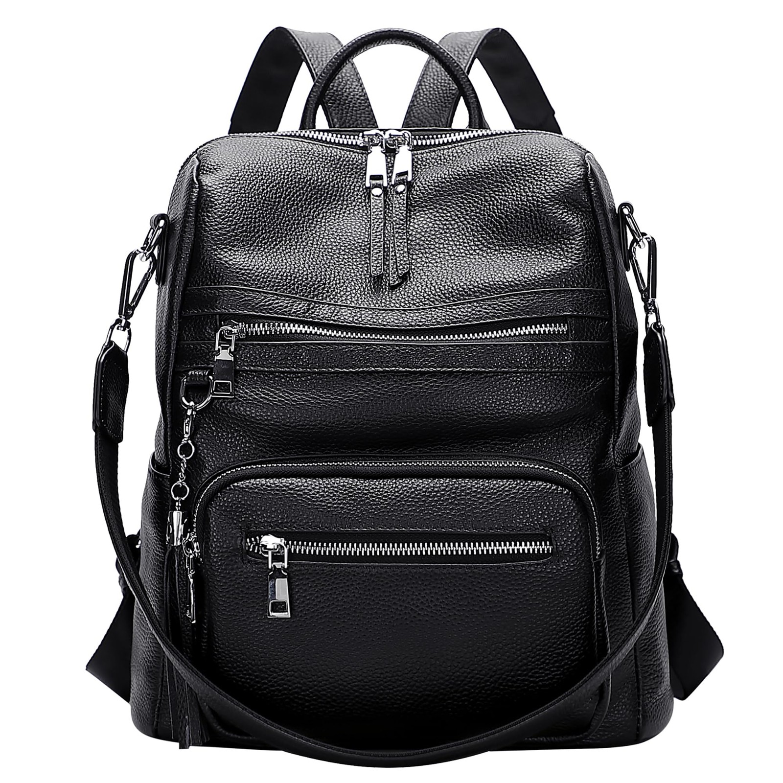 Genuine Leather Backpack Purse for Large Shoulder Bag With Laptop Compartment…