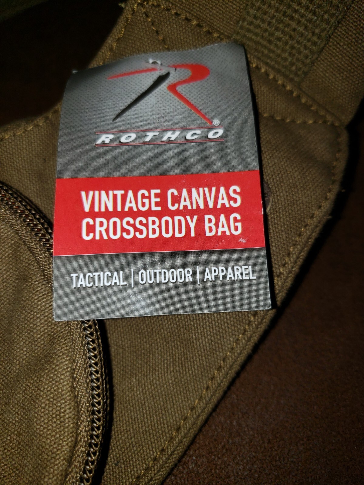 NWT Rothco Tactical Vintage Crossbody Bag Canvas Shoulder 6 Zippered Compartment