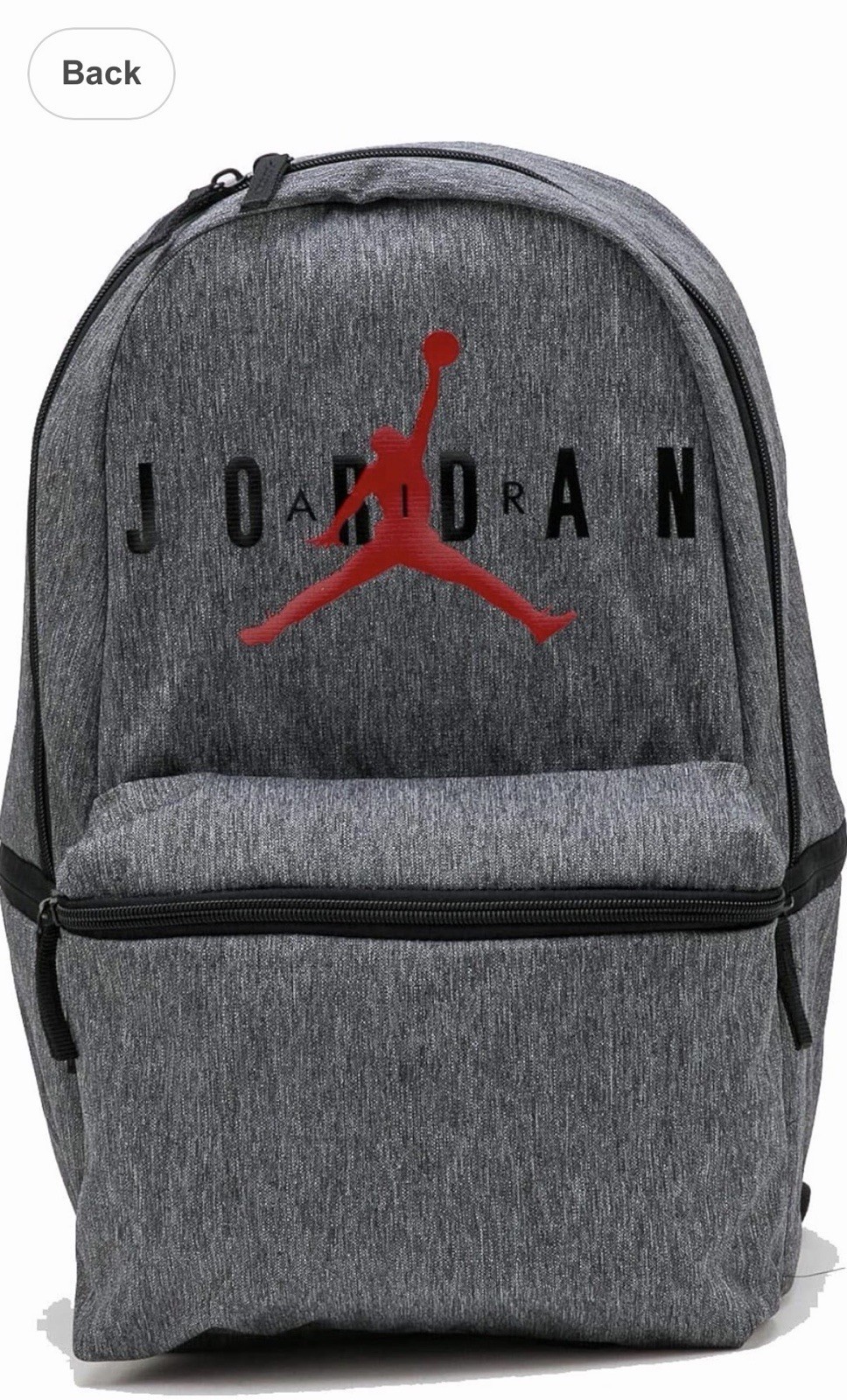 Jordan Backpack (23L) Carbon Heather MA0880-GEH One-Size New w/Tags