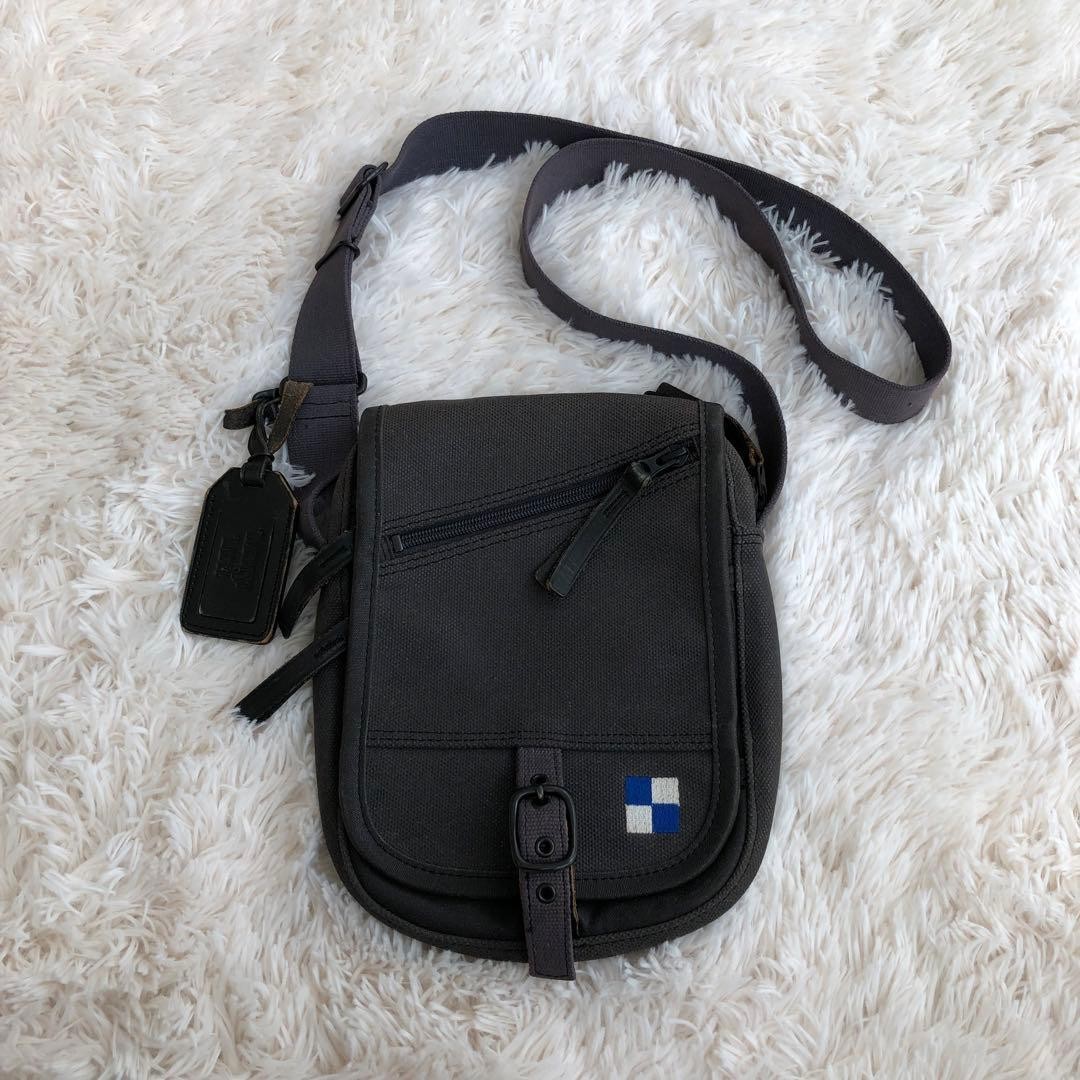 Authentic HARVEST LABEL Canvas Shoulder Bag 吉田カバン PORTER Gray 21cm x 26cm x 4cm