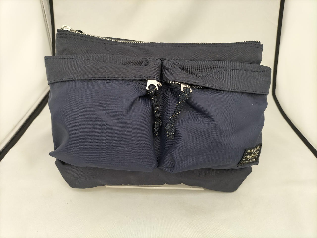 PORTER FORCE SHOULDER BAG 855-05458 Navy W26×H20cm Very Good Japan Used JP t56