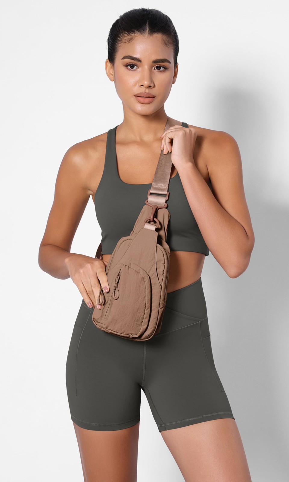 Sling Bag with Adjustable Straps Crossbody Chest Bag Lightweight Small Backpa…