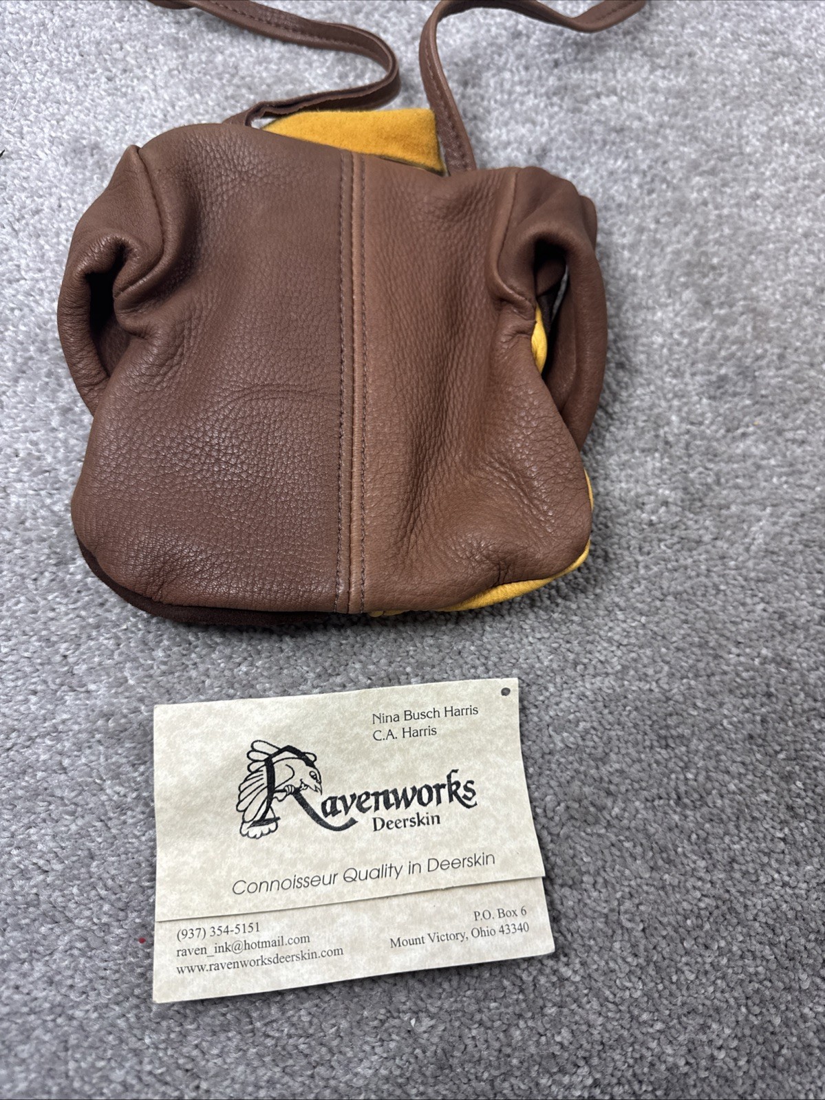 Raven Works Studios Mini Leather Jacket Deerskin Vintage Purse Crossbody Bag
