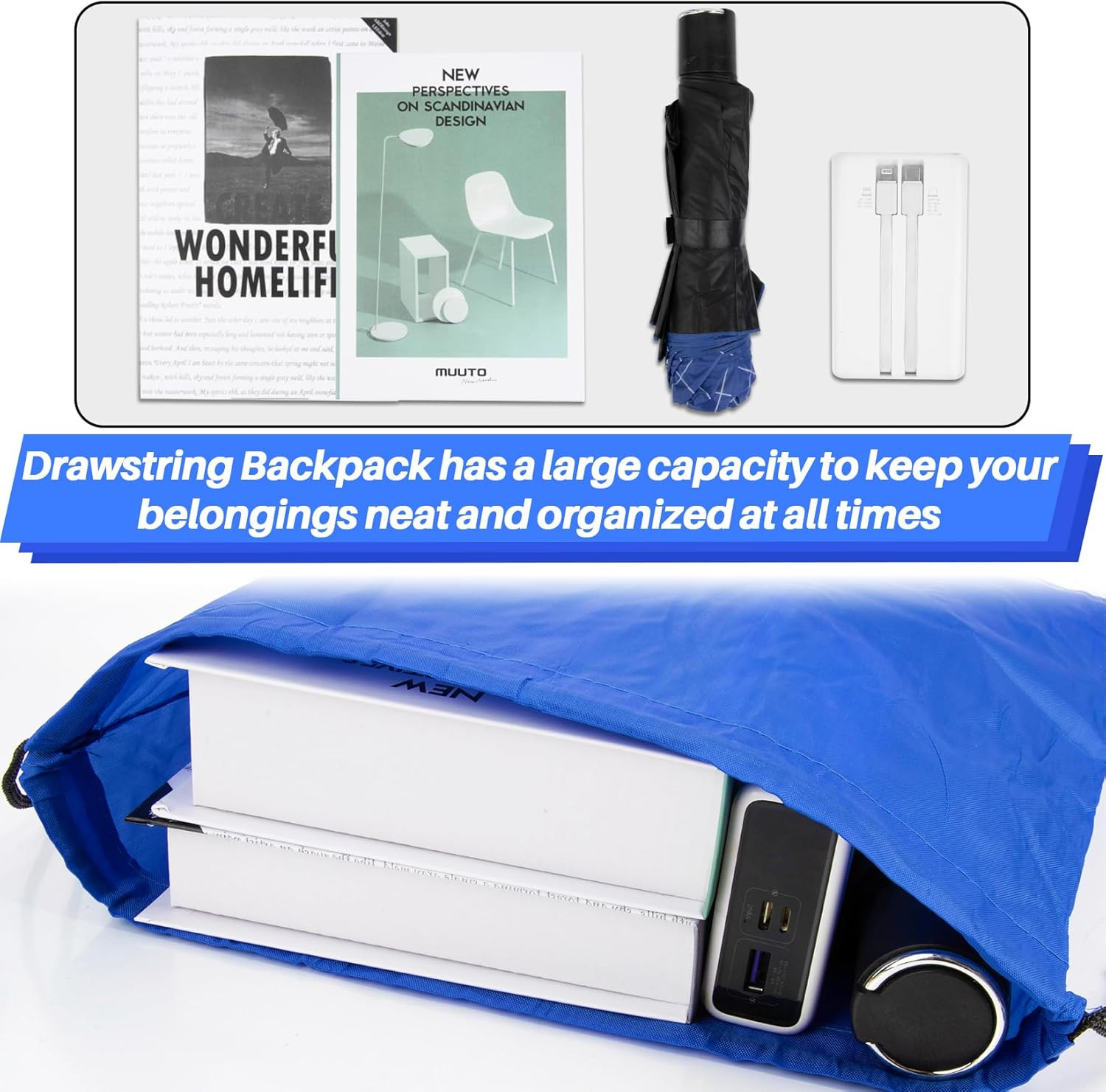 6PCS Drawstring Backpack – Drawstring Gym Bag Waterproof Bags Bulk String Backpa