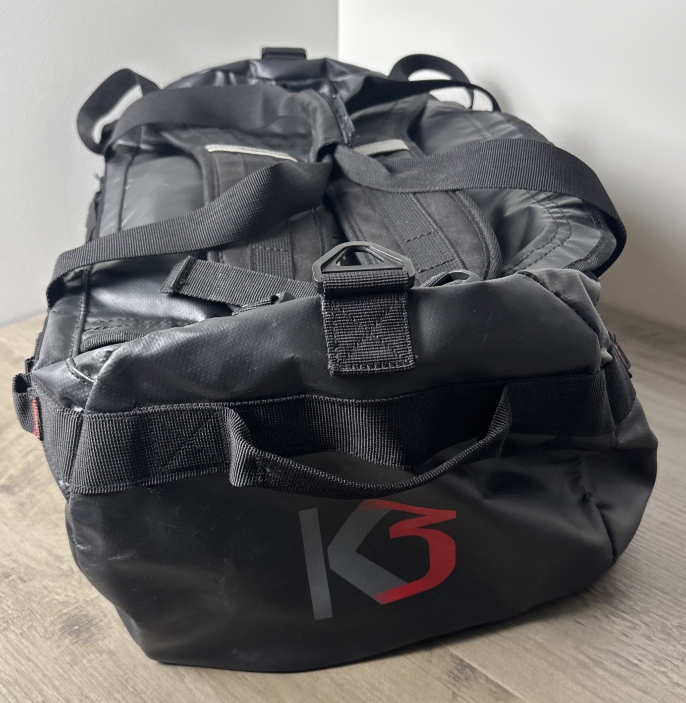 K3 Backpack & Duffel Bag Bravo Black 40 Liter Weatherproof Convertible w/strap