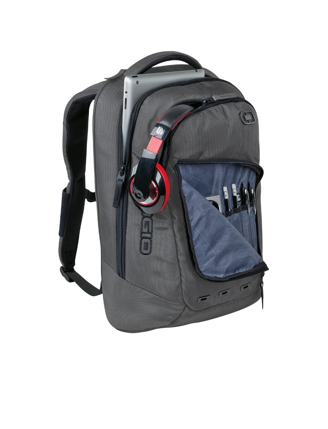 OGIO® Ace Pack, Gray, Brand New Backpack, 1680D, 1,450 cu. in./22.1 L, PADDED