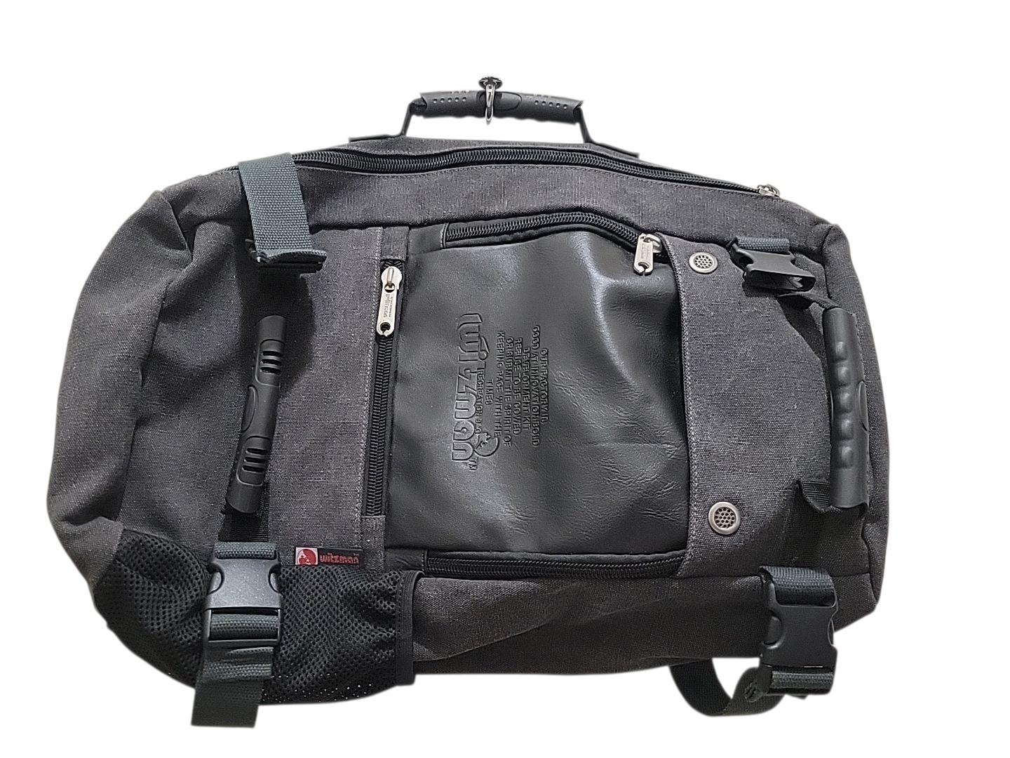 WITZMAN Travel Backpack Soft Sided Suitcase Carry On. Dark Gray. NWOT