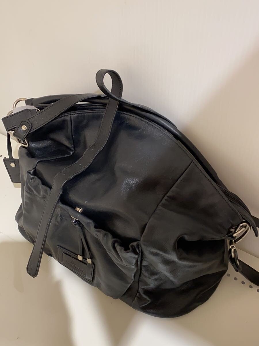 Paul Stuart Leather Bag, Black, Solid Color