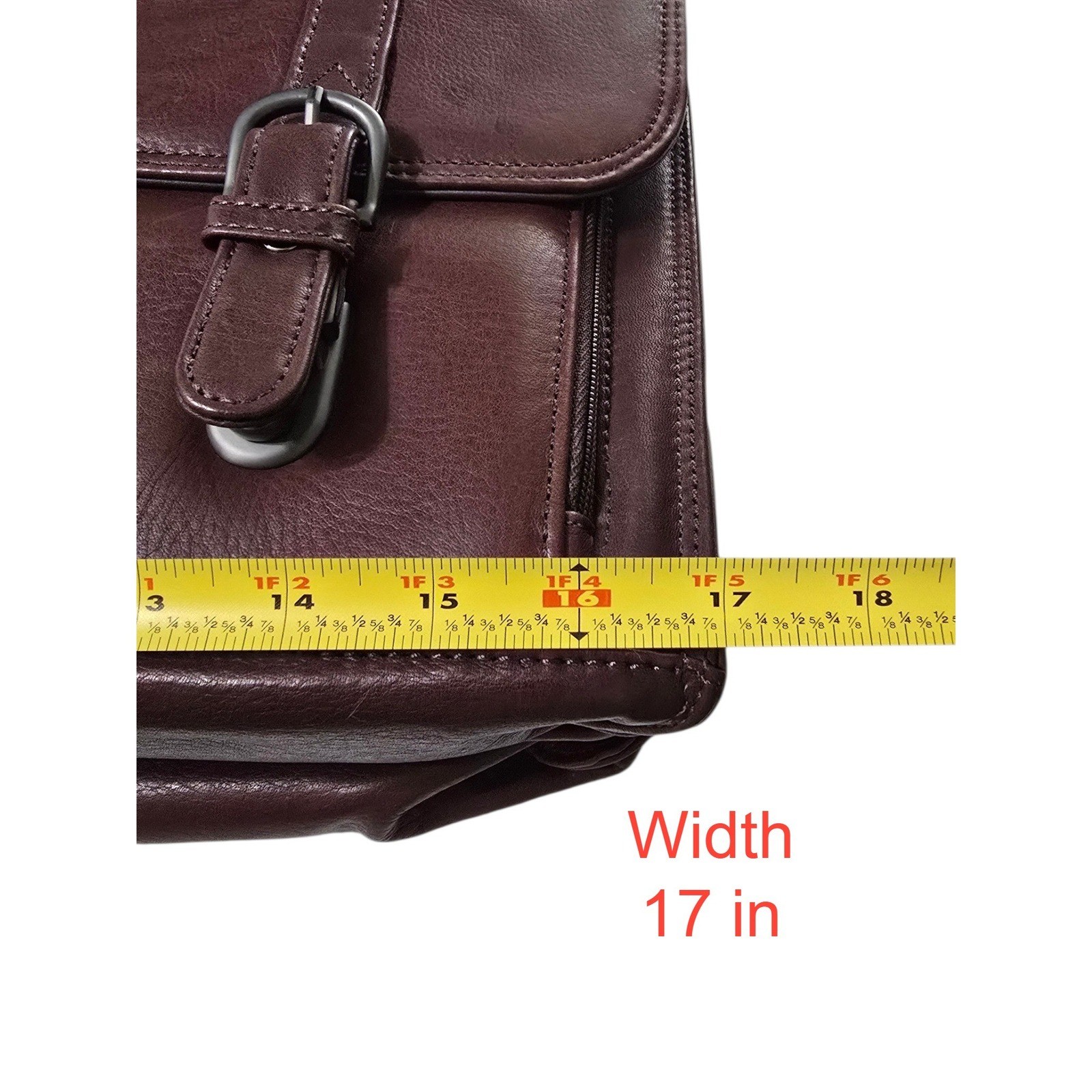 Kenneth Cole “Make It Brief” Brown Leather Briefcase Messenger Bag NWT