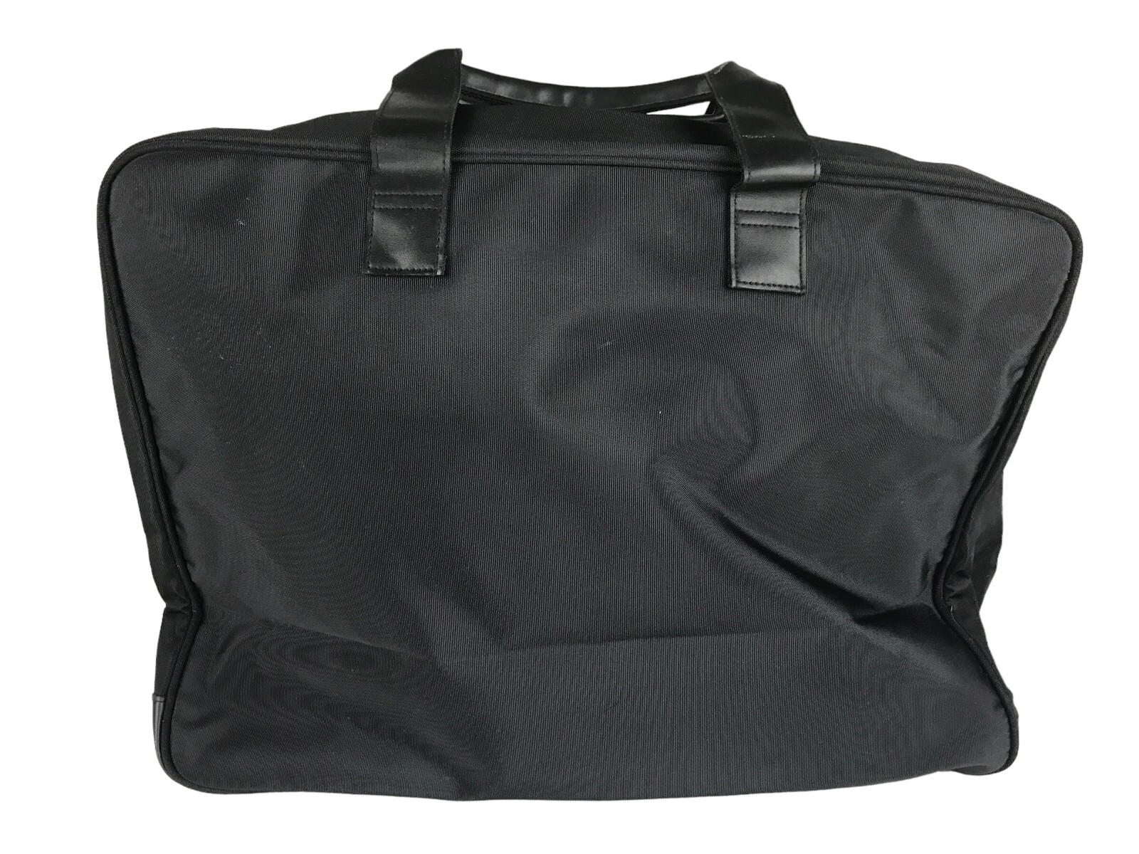 Kenneth Cole New York Unisex Black Canvas Zip Around Double Handles Laptop Bag