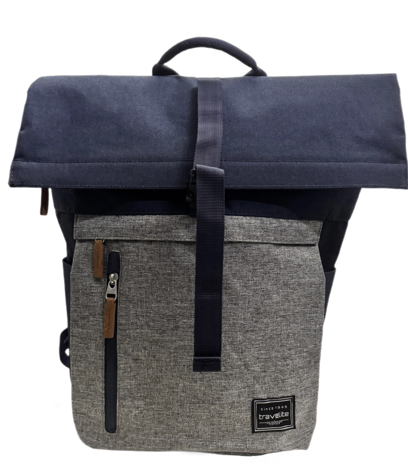 Travelite Basics Rollup Backpack with Laptop Sleeve Blue Gray New No Tag Unisex