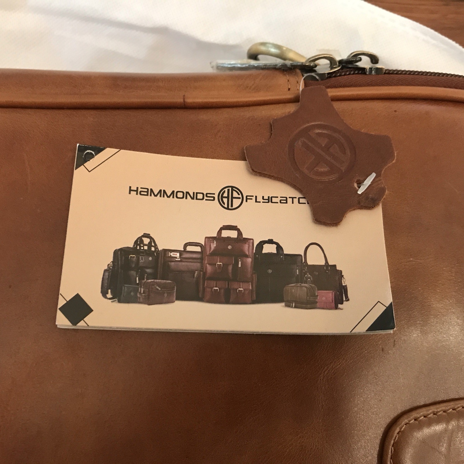 Hammonds Flycatcher Brown Leather Laptop Carry Case Bag