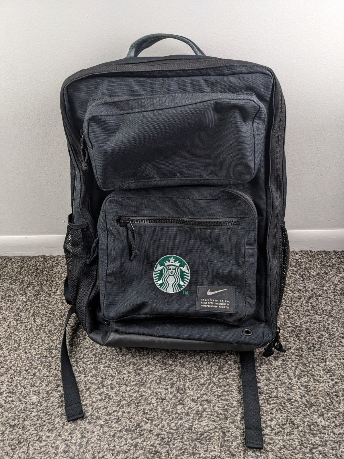 Nike x Starbucks Utility Speed Backpack Black CK2668-010 PE Air Bubble