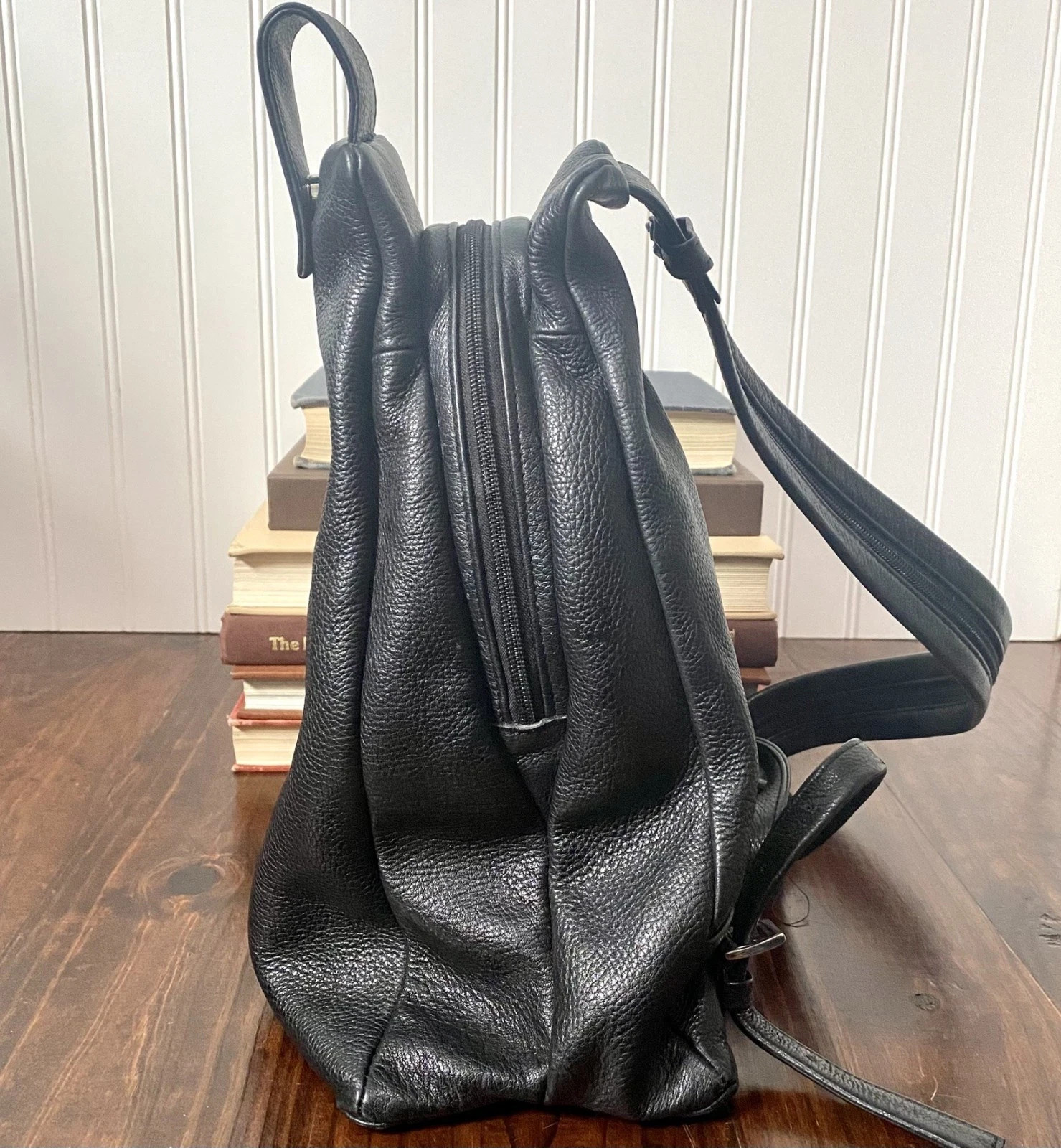 Pelle Studios + Wilson Leather Triangle Backpack/sling Back Leather BLACK