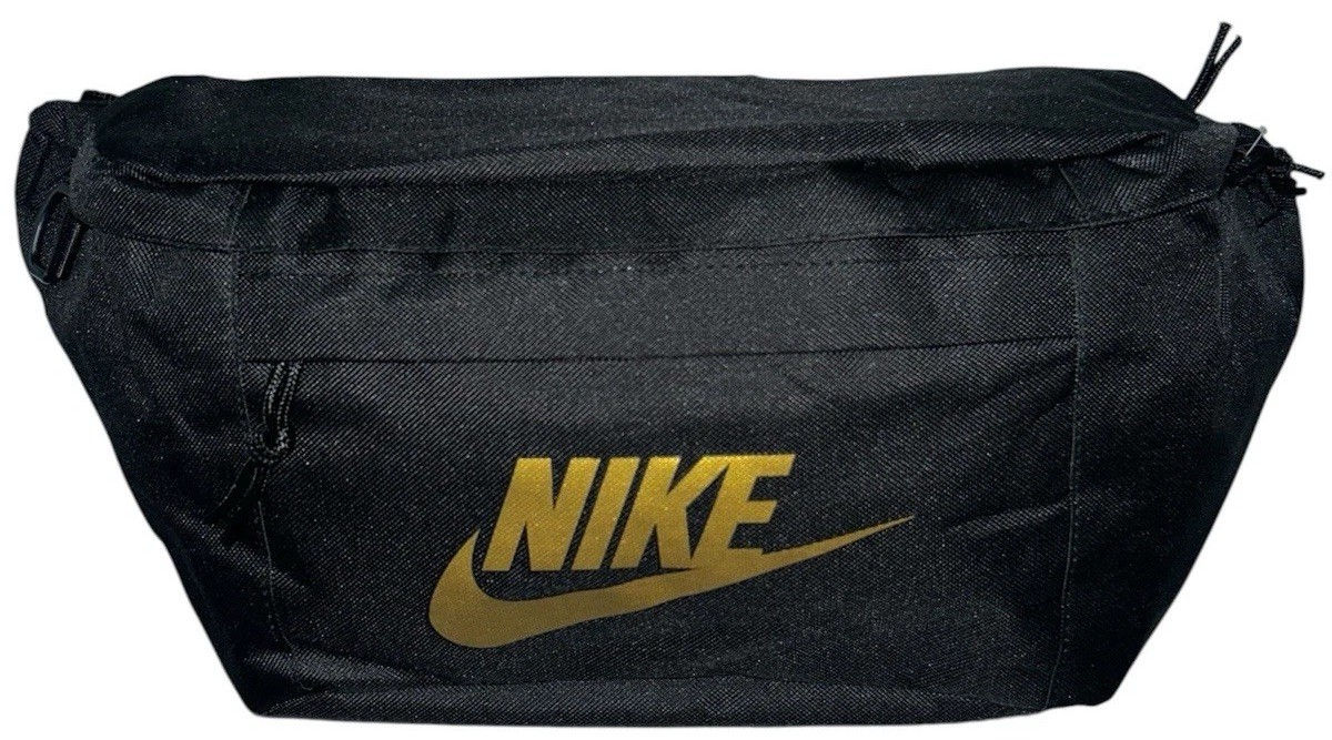 Nike Logo Tech Black Gold Crossbody Waist Bag