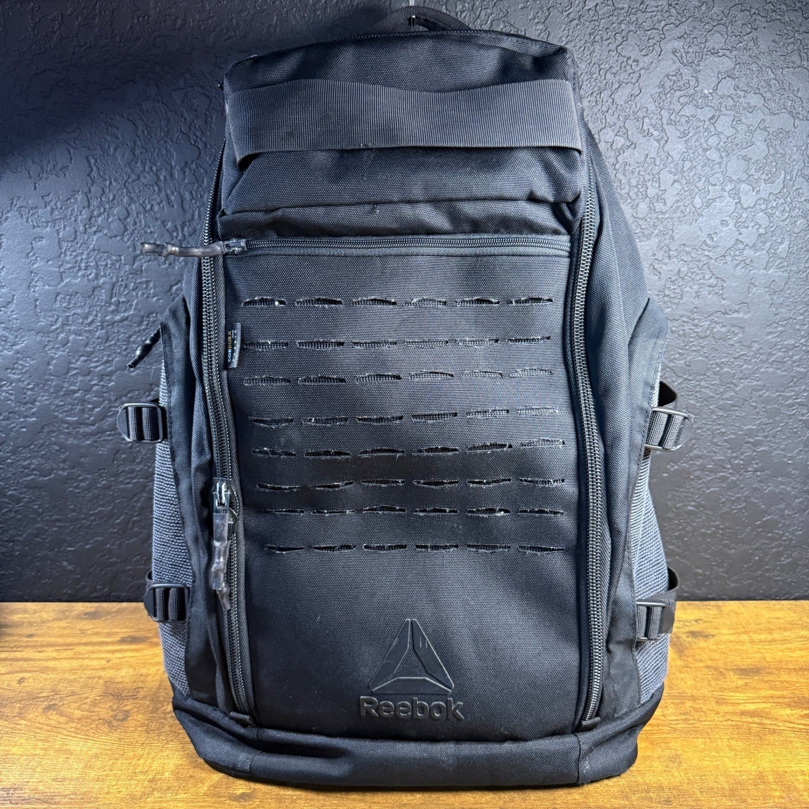 Reebok Combat Cordura Black Nylon Tactical MOLLE Training Backpack Unisex OS
