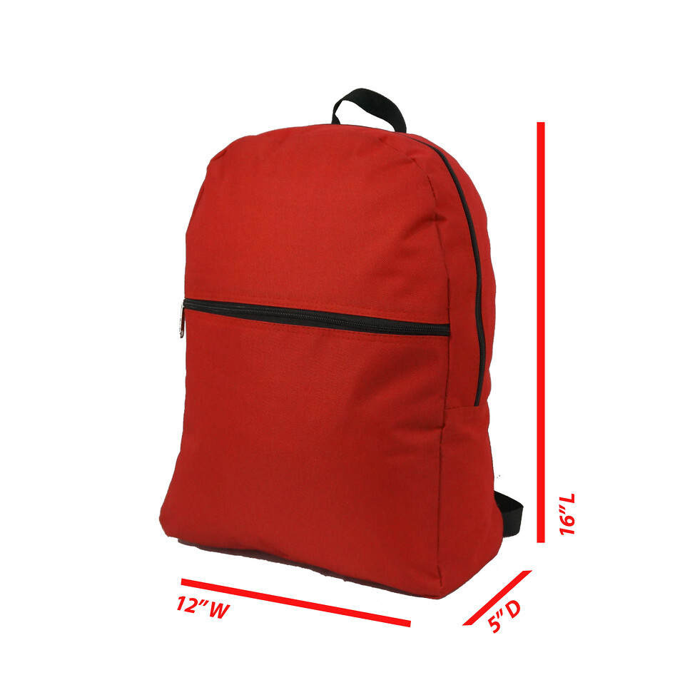 17″ Classic Basic Simple School Backpack, Daypack