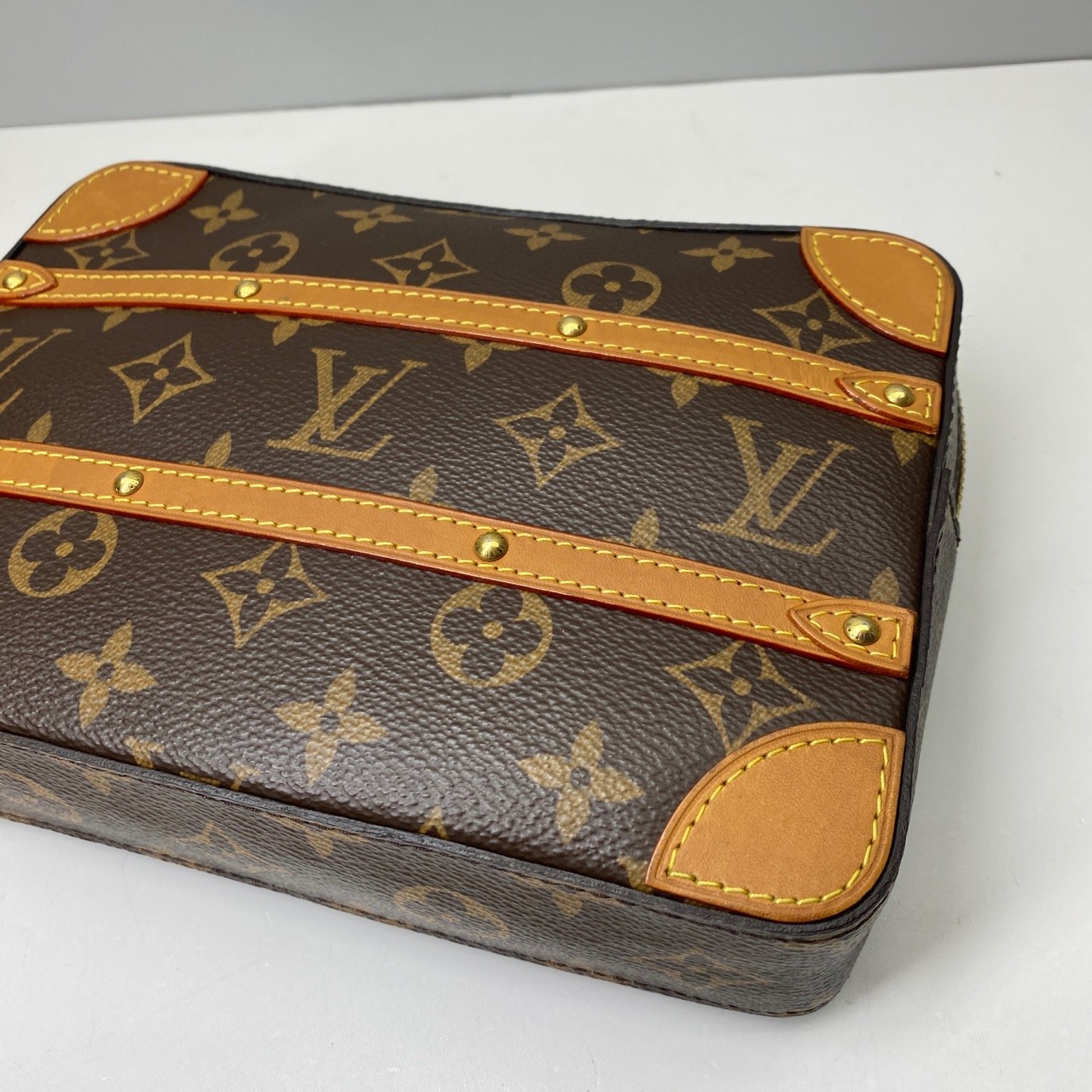 Louis Vuitton Pre-Owned Authentic Softtrunk Clutch Free Shipping 21x15x5cm
