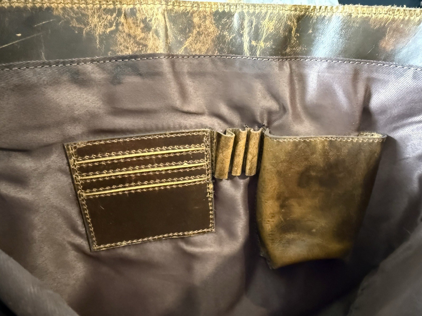 Buffalo Distressed Rustic Leather Large Messenger Bag Laptop Shoulder Bag