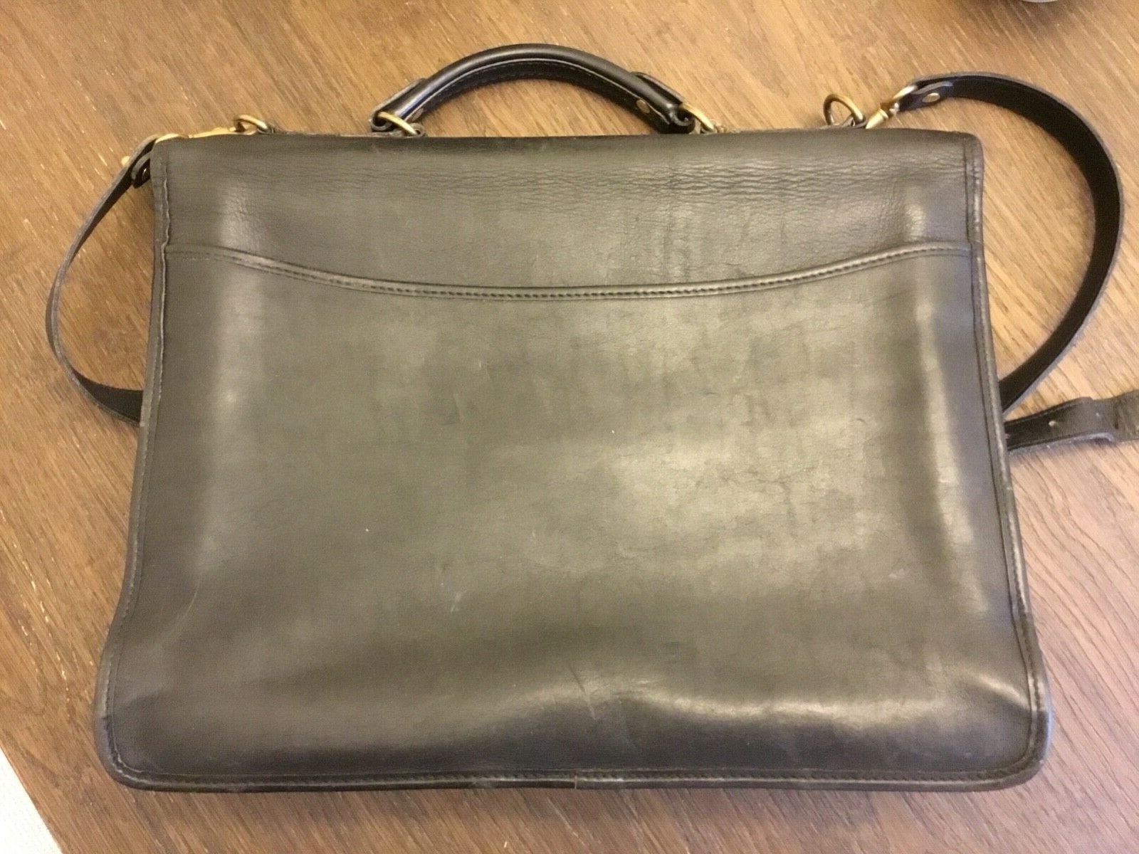 Vtg Schlesinger Black Briefcase Made In USA