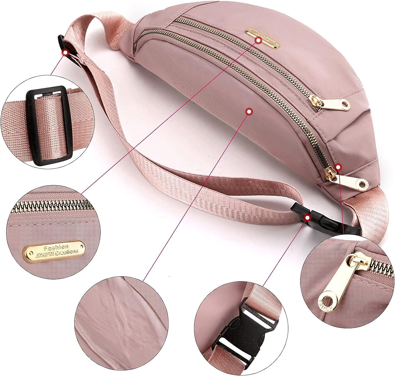 1/2 Pcs Fanny Packs Crossbody Waist Bags for Women Men Crossbody Waterproof US