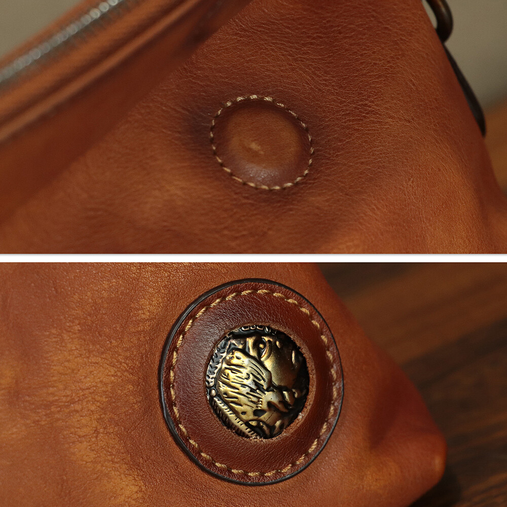 Genuine Leather Messenger Bag for Men Shoulder Bag Clutch bag Crossbody Purse