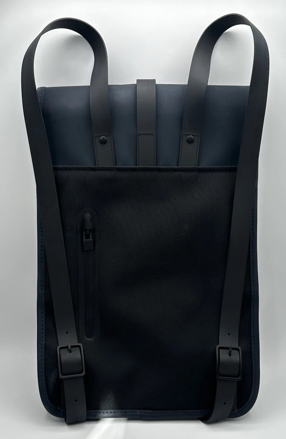 RAINS Backpack Waterproof Matte Navy Blue Work School Computer Day Rucksack Bag