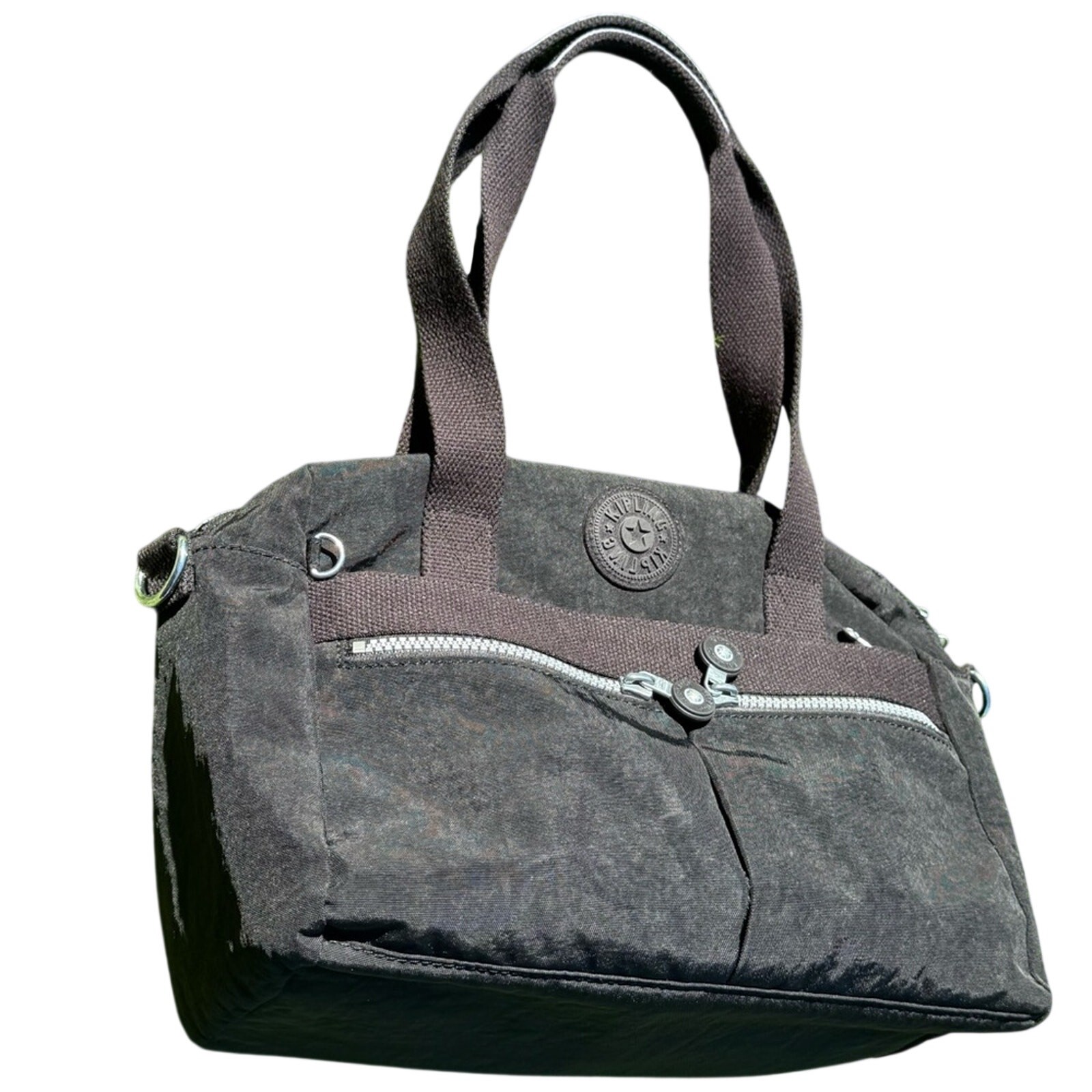 Kipling Black Nylon Shoulder Bag – Durable, Lightweight, Iconic Monkey Charm