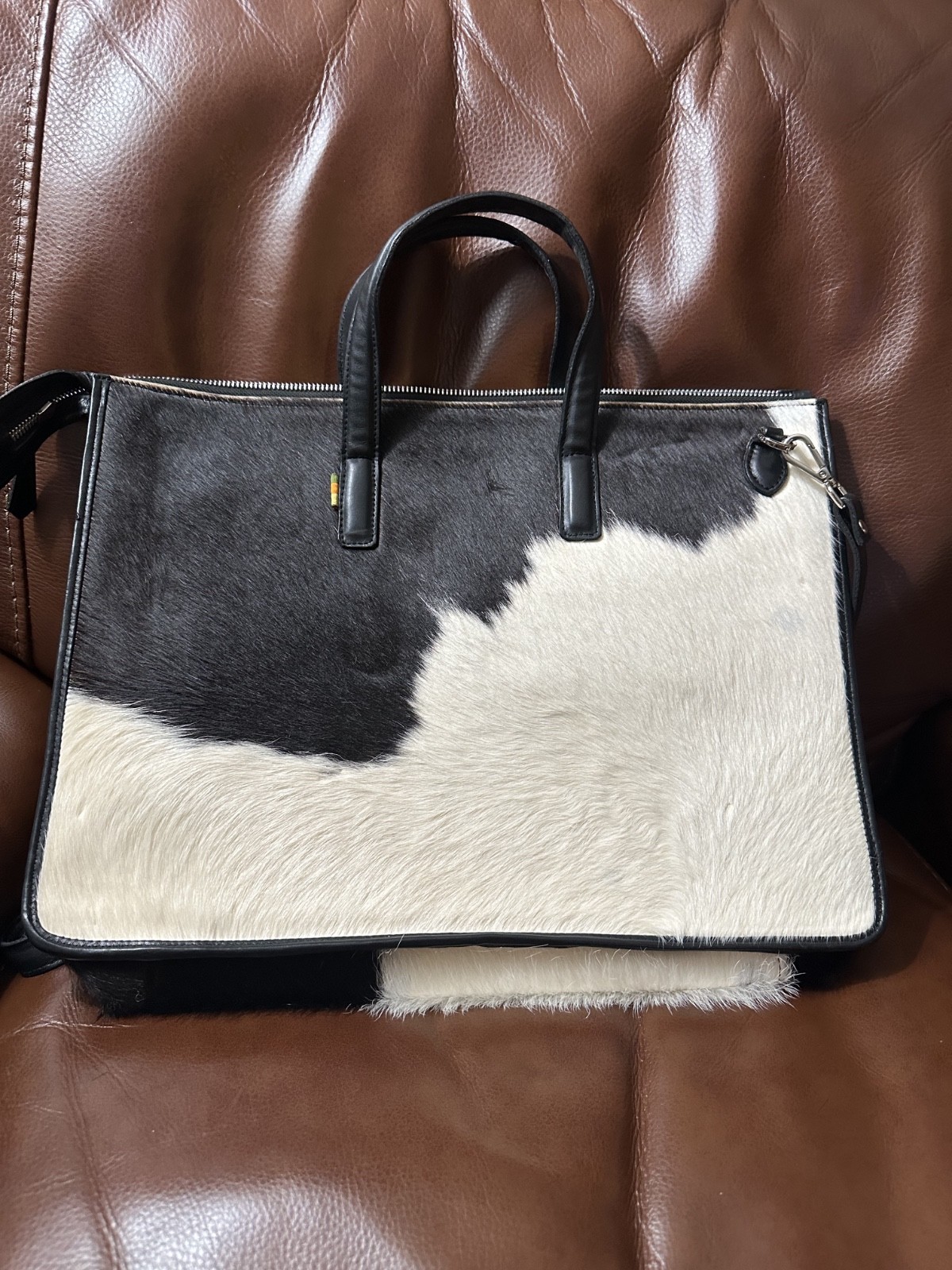 Lazaro The Cowhide Leather Slim Briefcase