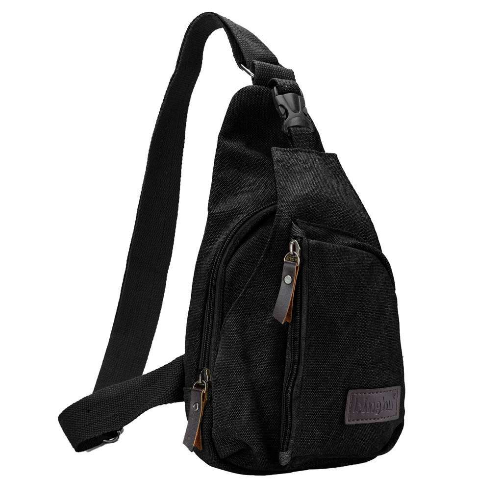 Vintage Men’s Canvas Messenger Shoulder Bag Crossbody Sling Chest Bags Satchel