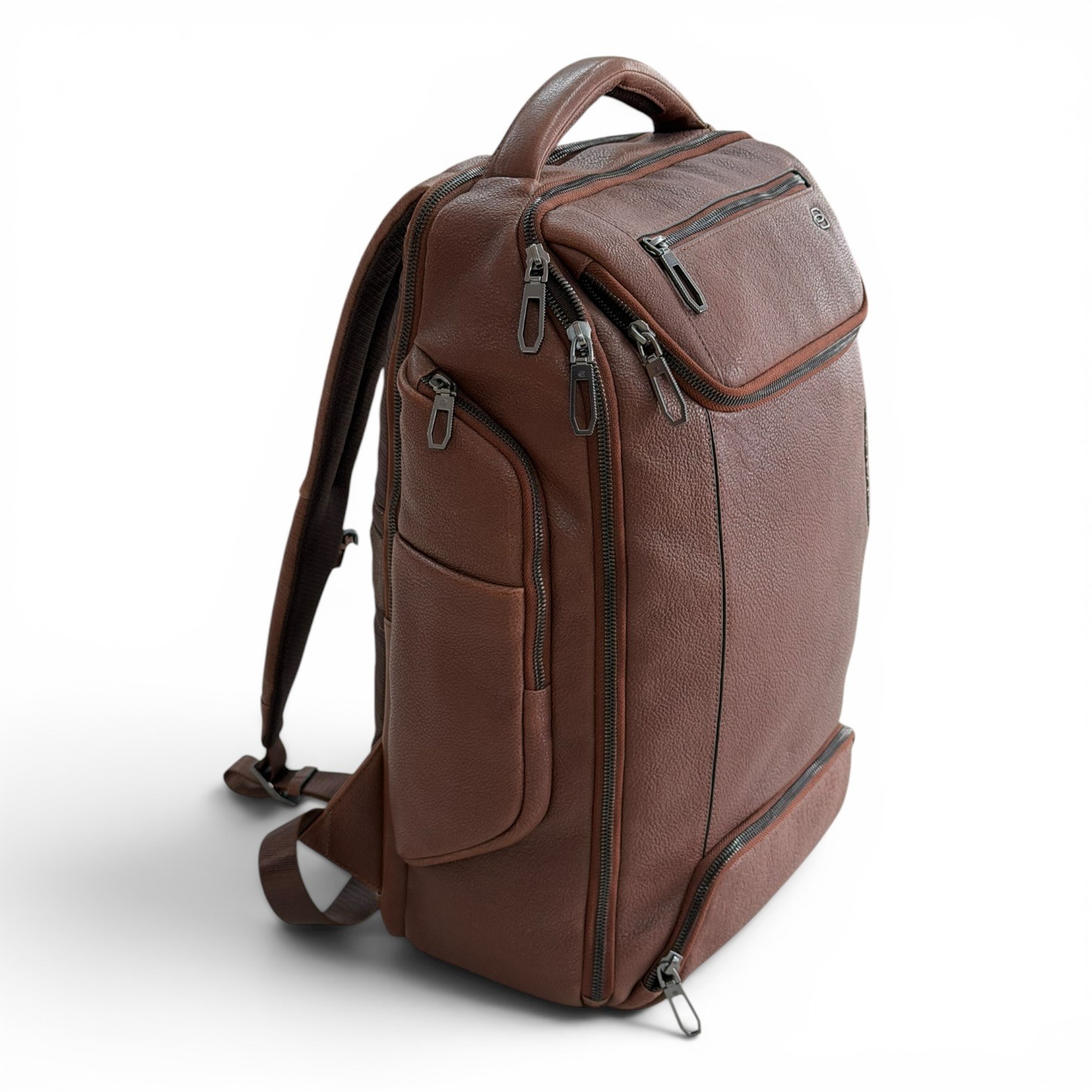 PIQUADRO men’s backpack leather backpack with computer made in Italy notebook
