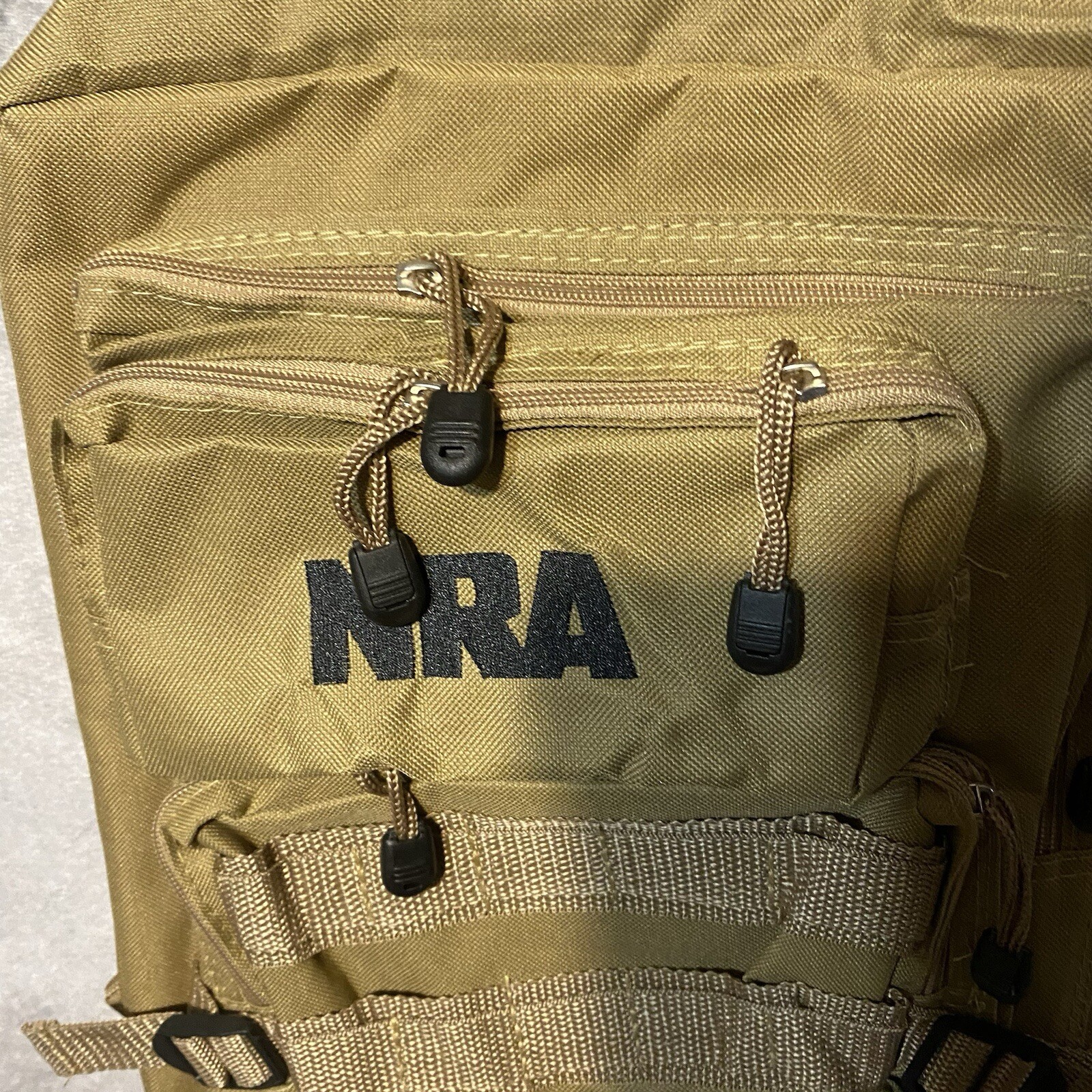 NRA Tactical Backpack Range Hunting Bag Storage Bag Desert Tan Khaki 15″H x12″W