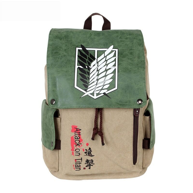 Attack* Titan* Backpack School Bag Canvas Travel Outdoor Bags anime new