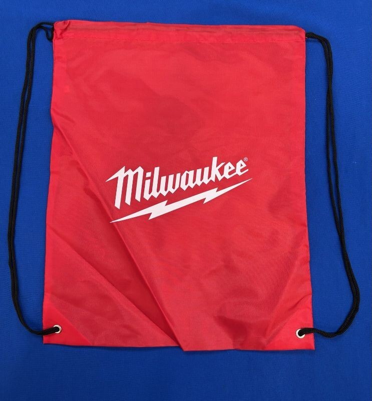 RED MILWAUKEE SLING CINCH Bag NYLON DRAWSTRING BACKPACK BAG Helmet Bag
