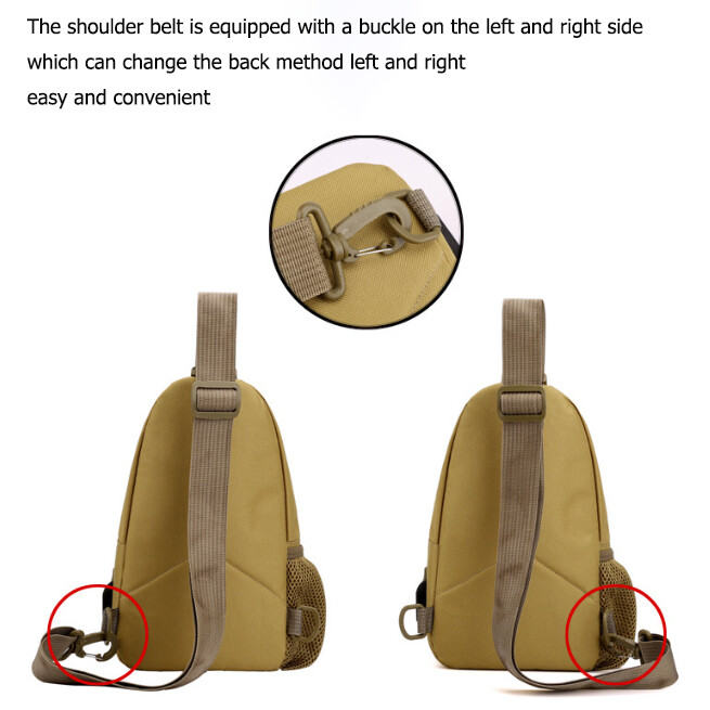 Men Backpack Tactical Sling Shoulder Bag Molle Travel Chest Pack Outdoor Hiking.