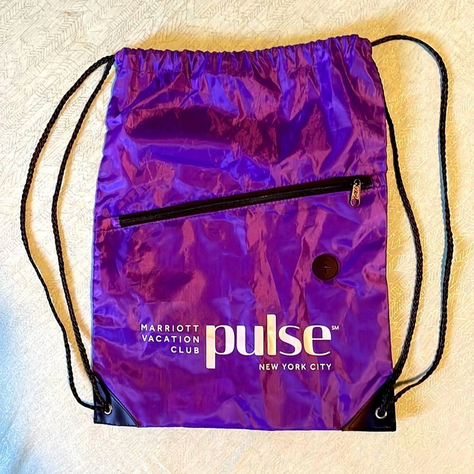 Marriott Vacation Club Pulse New York City Drawstring backpack Purple
